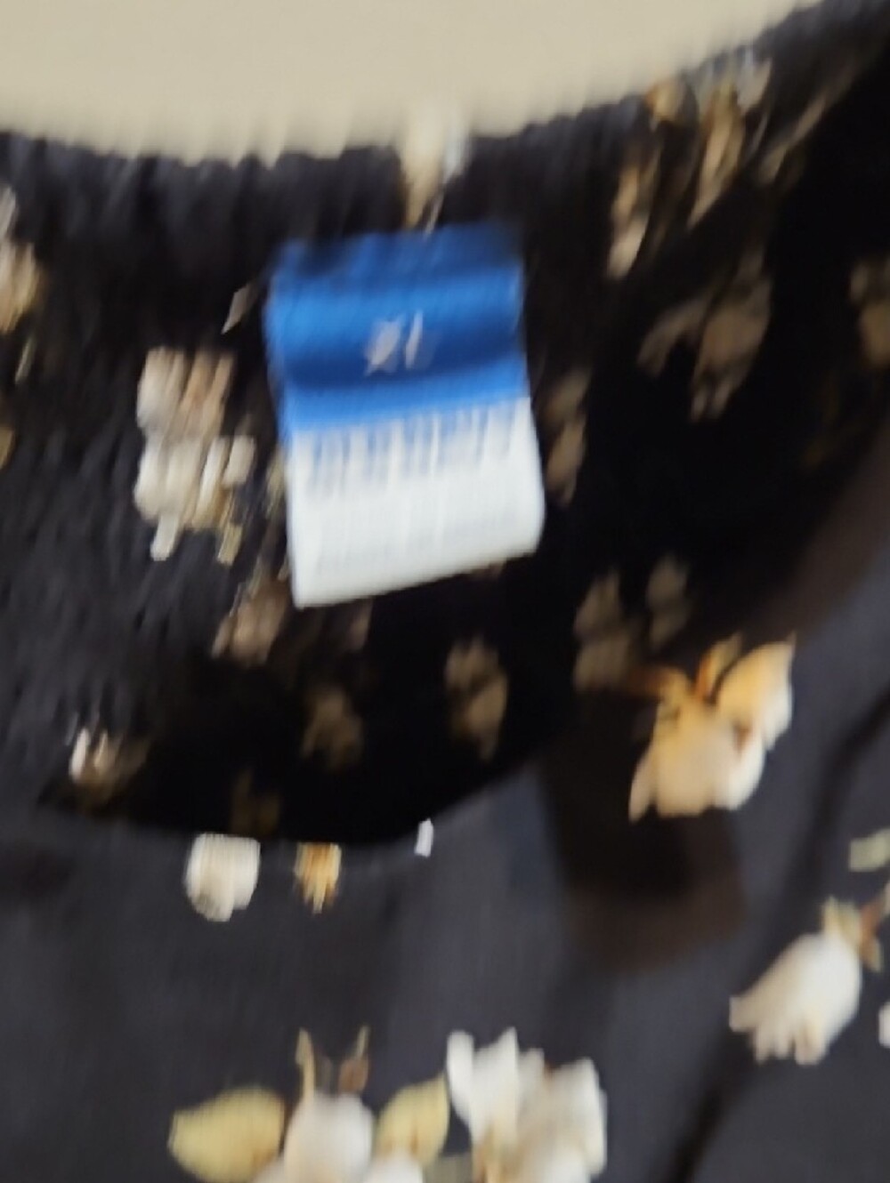 Old Navy Black Maxi Dress with White Floral Pattern - Picture 8 of 10